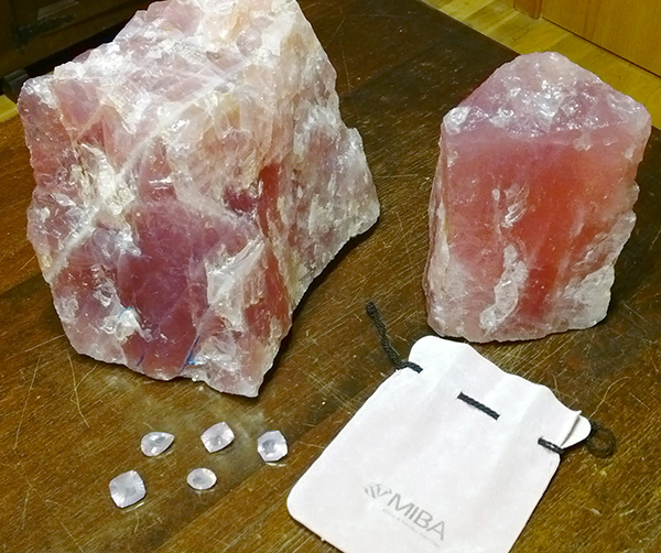 Rare gems rose quartz Spain